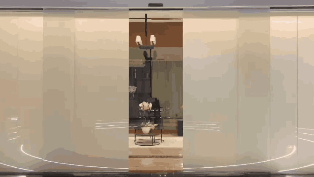 Pemasangan smart film pada sliding door & window untuk kontrol privasi dan cahaya